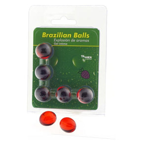 TALOKA - 5 BOULES BRÉSILIENNES GEL INTIME FRAISE · Taloka · Boules brésiliennes