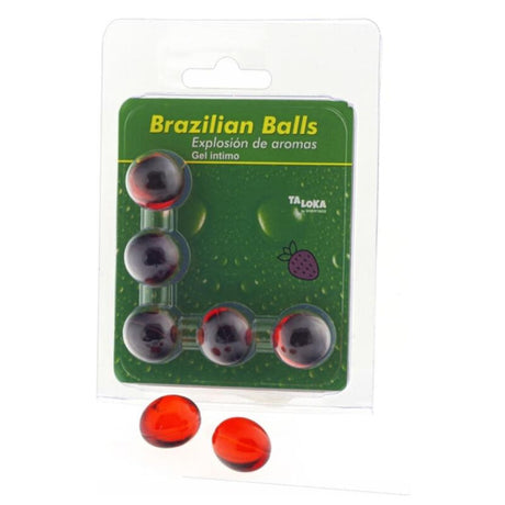 TALOKA - 5 BOULES BRÉSILIENNES GEL INTIME FRAISE · Taloka · Boules brésiliennes