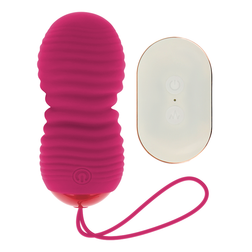 Œuf vibrant texturé en silicone avec télécommande sans fil