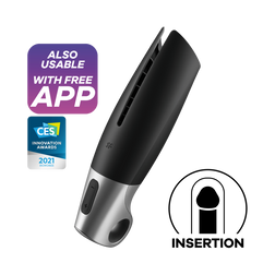Leistungsstarker schwarzer Masturbator von Satisfyer