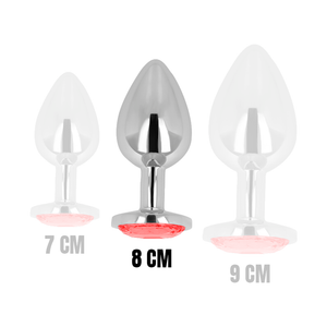 OHMAMA PLUG ANAL AVEC CRISTAL ROUGE 8 CM
