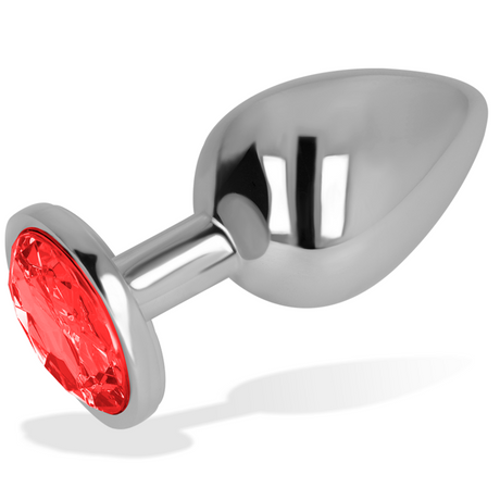 OHMAMA PLUG ANAL AVEC CRISTAL ROUGE 8 CM