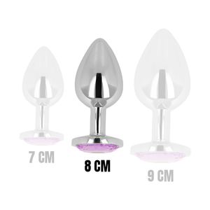 OHMAMA PLUG ANAL AVEC CRISTAL VIOLET 8 CM