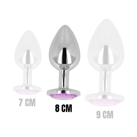 OHMAMA PLUG ANAL AVEC CRISTAL VIOLET 8 CM