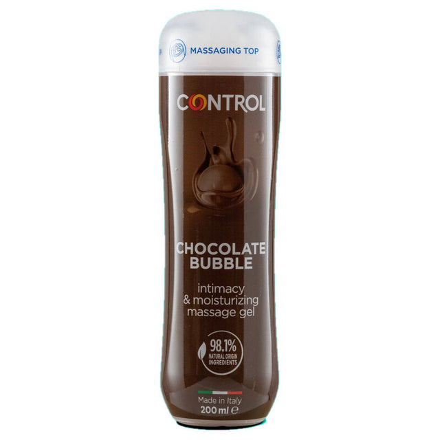 Gel massage 3-en-1 chocolat 200 ml — Bubble Chocolate · Control Lubes · Huiles aromatisées