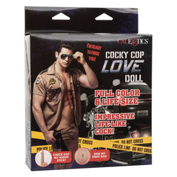Poupée gonflable Cocky Cop en uniforme de policier, vue de face