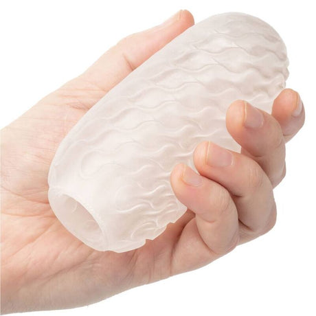 Masturbateur réversible double texture — vue de profil