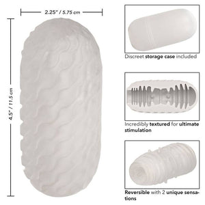 Masturbateur réversible double texture — gros plan