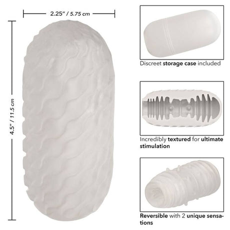 Masturbateur réversible double texture — gros plan