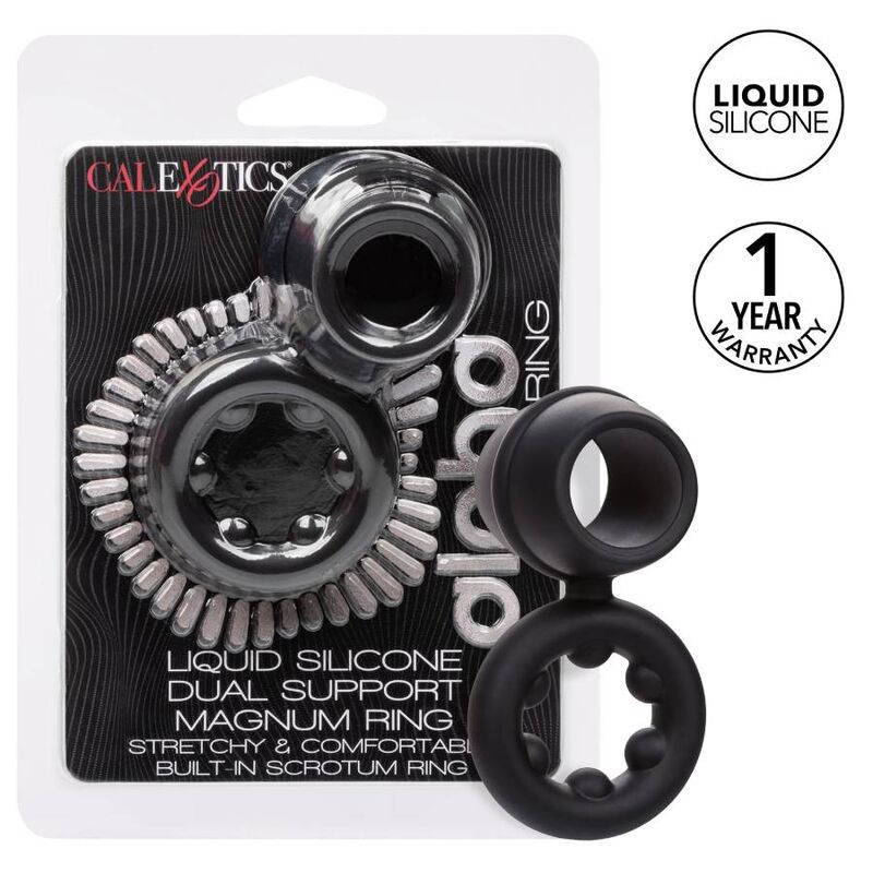 CALEXOTICS BAGUE ALPHA DUAL MAGNUM NOIR