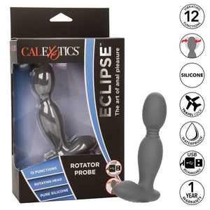 Plug prostate silicone tête rotative 12 modes — vue de profil