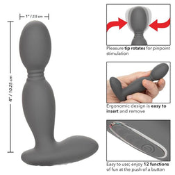 Plug prostate silicone tête rotative 12 modes — Eclipse Rotator