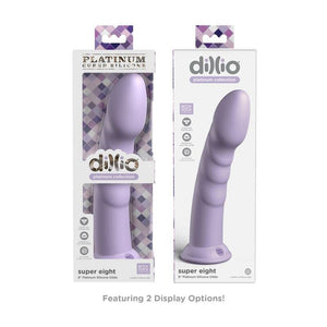 Violetter Dildo aus Platinsilikon 19 cm — Super Eight