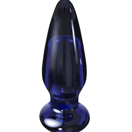 Plug anal verre 5 modes vibrant 10 cm — gros plan