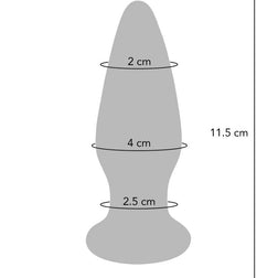 Plug anal verre 5 modes vibrant 10 cm — vue de profil