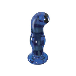 Plug prostate verre vibrant bleu 5 modes — présentation