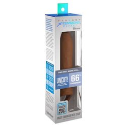 Gaine pénienne uncut X-tensions Elite caramel 17,8 cm avec sangle de testicules