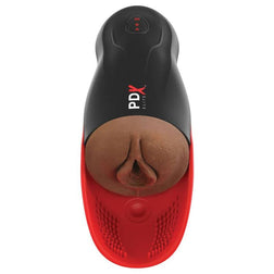 Masturbateur succion automatique avec cradle vibrant rouge pour les testicules