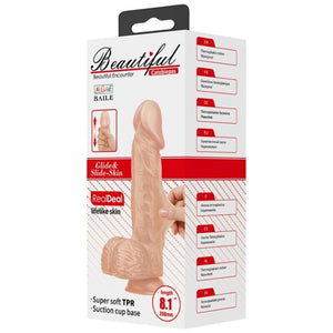 Gode réaliste avec ventouse 20,6 cm — vue de profil
