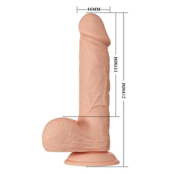 Bahamut realistic flexible dildo, 21.8 cm, natural flesh tone