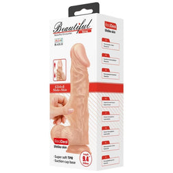 Ultra-veined 24 cm flexible dildo with suction cup — Buraq