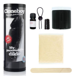Gode Cloneboy Kit moulage silicone noir en Silicone noir avec base ventouse plate