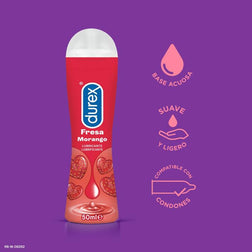 Gel lubrifiant aromatisé fraise 50 ml — Durex Play