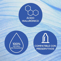 Lubricante hidratante con ácido hialurónico, 100 % natural, 100 ml — embalaje