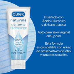 Lubricante hidratante con ácido hialurónico, 100 % natural, 100 ml — vista lateral