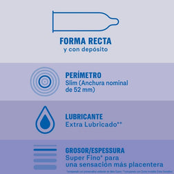 DUREX PRESERVATIFS INVISIBLES EXTRA LUBRIFIES 12 UNITES