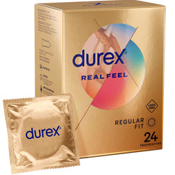 Préservatifs Durex RealFeel transparents sans latex — pack de 24