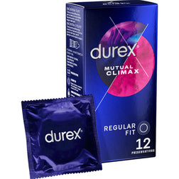 Préservatifs latex retardants texturés 12 unités — Mutual Climax vu de face