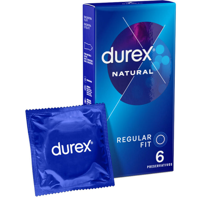 Préservatifs Regular Fit lubrifiés 6 unités — Durex Natural · Durex Condoms · PRÉSERVATIFS