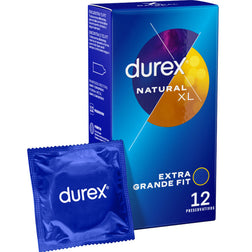 Durex Condoms Préservatifs XL latex 60 mm — Natural XL pack 12 en Latex vu de face