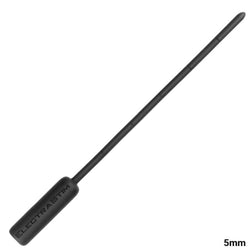 Flexible schwarze ElectraStim-Elektro-Harnröhrensonde aus Silikon, Durchmesser 5 mm.