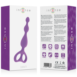 Boîte de présentation du stimulateur anal avec détails techniques au dos