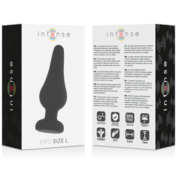 INTENSE PLUG ANAL PIPO L SILICONE NOIR 13 CM