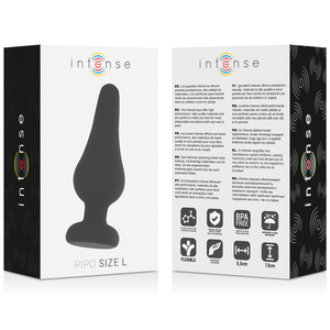 INTENSE PLUG ANAL PIPO L SILICONE NOIR 13 CM