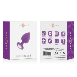 Plug anal Shelki S lilas 7,2 cm - emballage produit