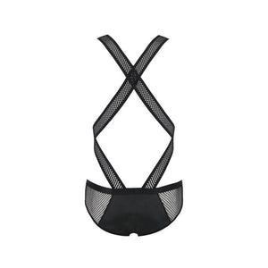 Body harnais mesh et wetlook dos croisé — emballage