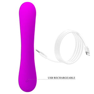 Vibrateur à succion pulsée silicone violet — présentation