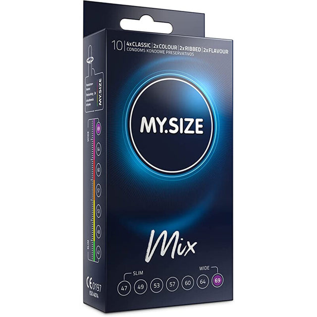 Boîte de 10 préservatifs My Size Mix 69 mm en latex