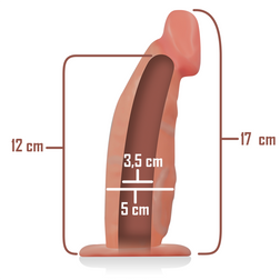 Strap-on creux 18 cm — Gode ceinture masculin