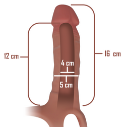INTENSE HARNAIS CREUX AVEC GODE EN SILICONE 16 X 35 CM