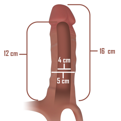 INTENSE HARNAIS CREUX AVEC GODE EN SILICONE 16 X 35 CM