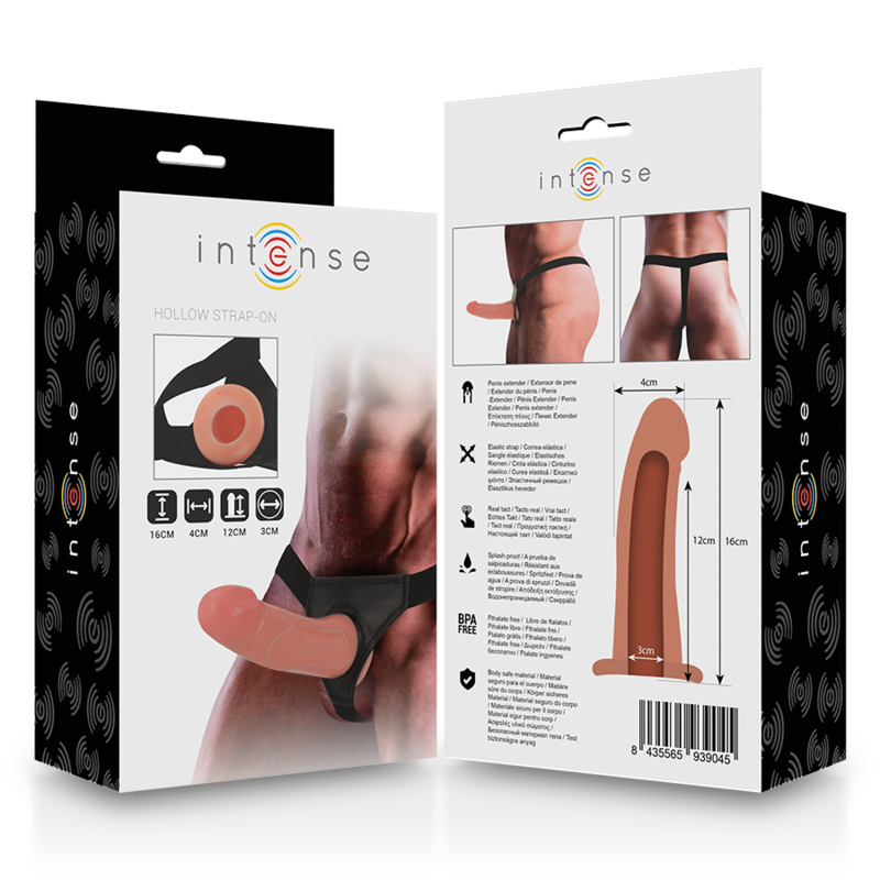 INTENSE HARNAIS CREUX AVEC GODE 16 X 3 CM