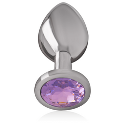 INTENSE PLUG ANAL EN METAL ALUMINIUM AVEC CRISTAL VIOLET TAILLE S