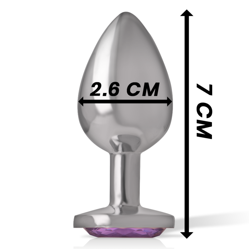 INTENSE PLUG ANAL EN METAL ALUMINIUM AVEC CRISTAL VIOLET TAILLE S