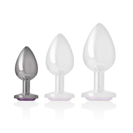 INTENSE PLUG ANAL EN METAL ALUMINIUM AVEC CRISTAL VIOLET TAILLE S