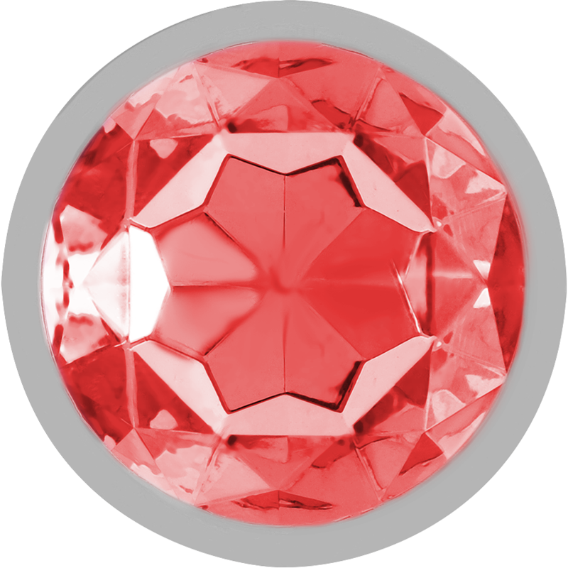 INTENSE PLUG ANAL EN METAL ALUMINIUM AVEC CRISTAL ROUGE TAILLE S
